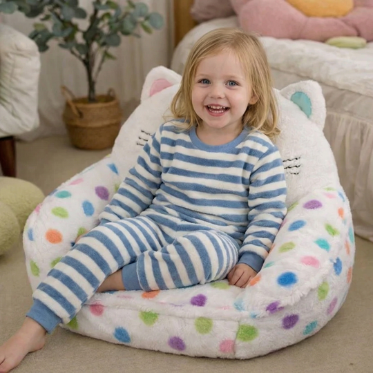 Monica Polka Pet Cushion Plush Toy – Soft Stuffed Animal for Babies & Toddlers
