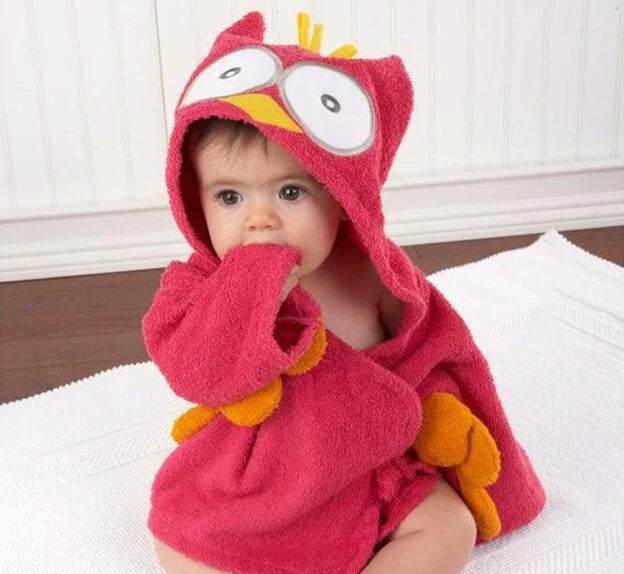 Milo & Moon Baby Bathrobe – Soft Hooded Towel Robe
