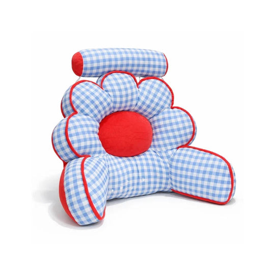 Viona Plaid Petal Plush Toy – Soft Stuffed Flower Cushion for Babies & Toddlers