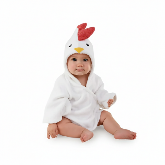 Milo & Moon Baby Bathrobe – Soft Hooded Towel Robe