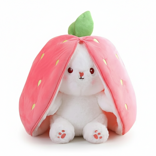 StrawberryBunny Plush Toy – Transforming Stuffed Toy for Kids