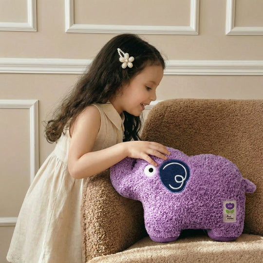 Nomi Purple Elephant Plush Toy – Stuffed Animal for Babies & Toddlers