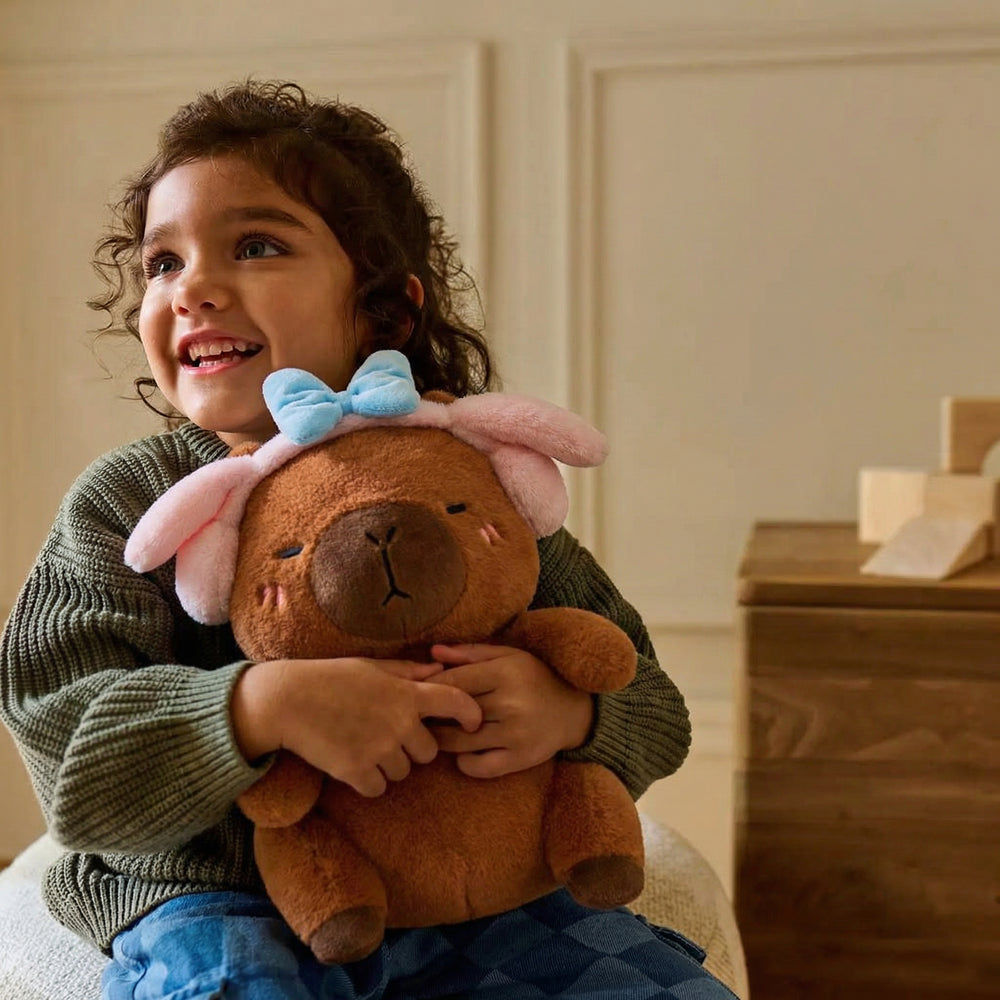 Mirena Tired Capybara Plush Toy – Soft Stuffed Toy for Kids & Toddlers