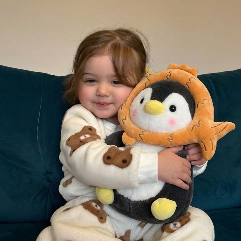 Emilien Fishy Penguin Plush Toy – Soft Stuffed Penguin for Babies & Toddlers