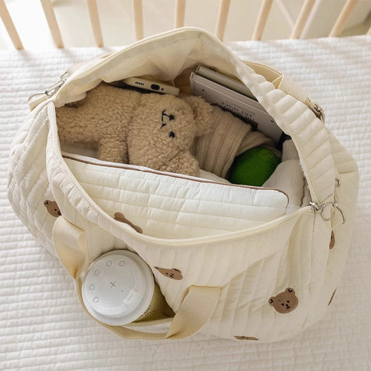 BabyEase Large Nappy Bag – Stylish Organised Mummy Tote with Animal Design
