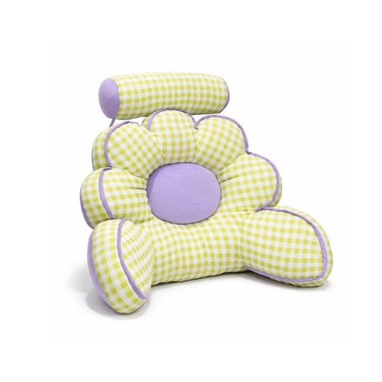 Viona Plaid Petal Plush Toy – Soft Stuffed Flower Cushion for Babies & Toddlers