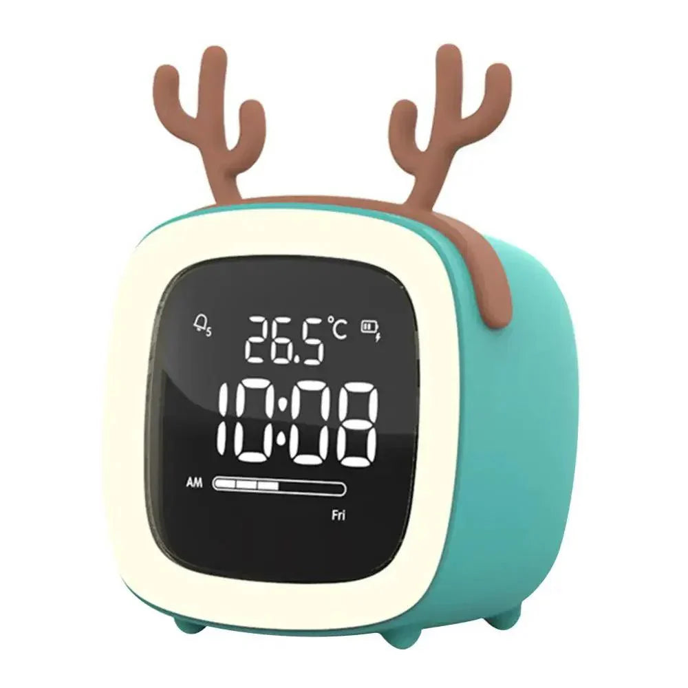 BunnyLight Cartoon LED Alarm Clock Night Light – Kids Bedside Lamp