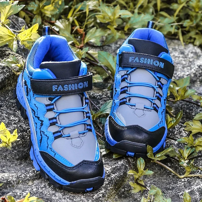 TrailTrek Kids Hiking Boots – Waterproof Outdoor Walking Shoes
