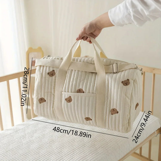 BabyEase Large Nappy Bag – Stylish Organised Mummy Tote with Animal Design