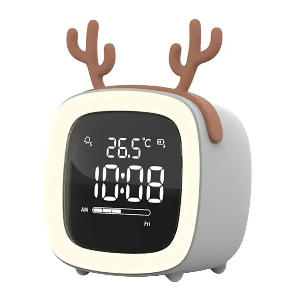 BunnyLight Cartoon LED Alarm Clock Night Light – Kids Bedside Lamp