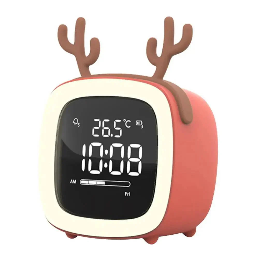 BunnyLight Cartoon LED Alarm Clock Night Light – Kids Bedside Lamp