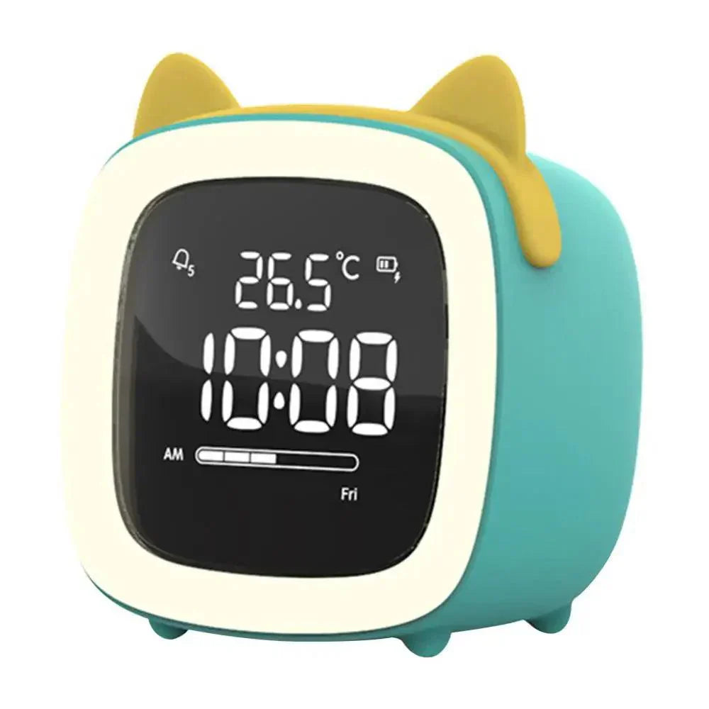 BunnyLight Cartoon LED Alarm Clock Night Light – Kids Bedside Lamp