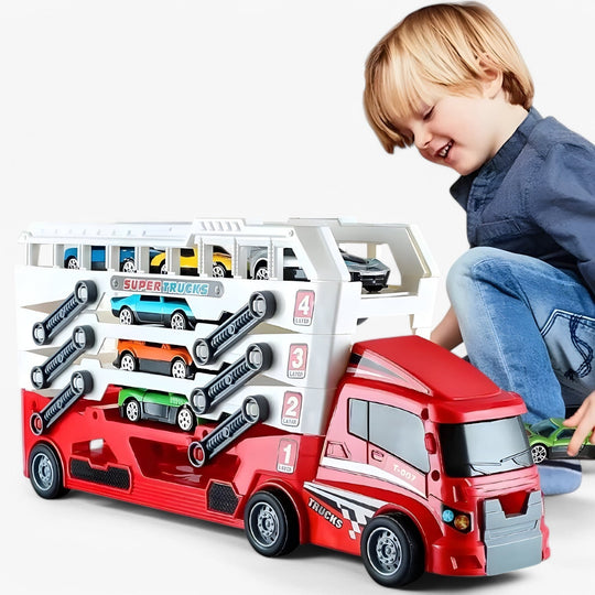 LoadRacer Toy Truck – Car Transporter Toy for Kids & Toddlers