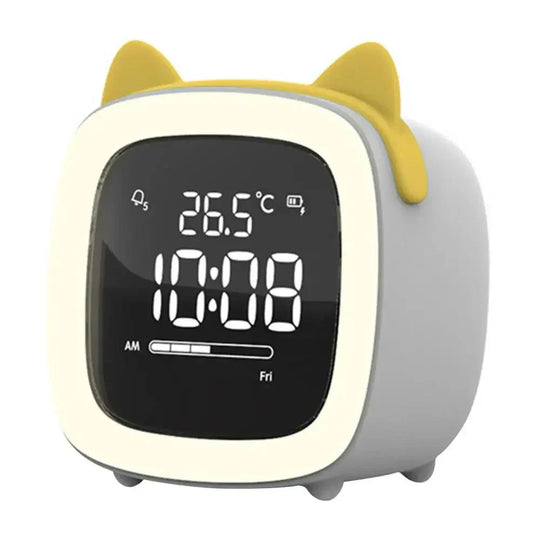 BunnyLight Cartoon LED Alarm Clock Night Light – Kids Bedside Lamp