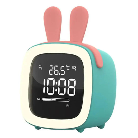 BunnyLight Cartoon LED Alarm Clock Night Light – Kids Bedside Lamp