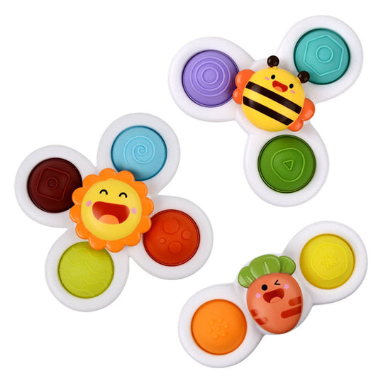 Spin & Play Baby Spinner Toy Set – Sensory Suction Toy