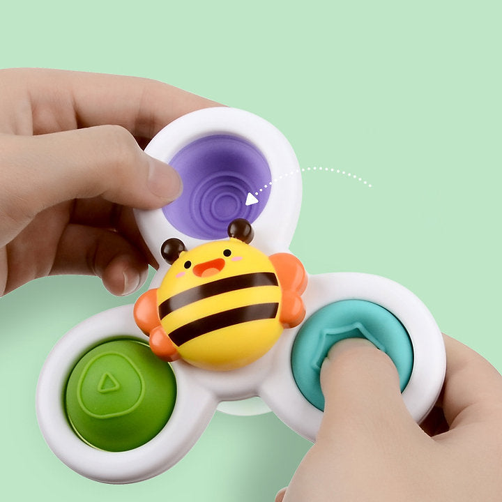 Spin & Play Baby Spinner Toy Set – Sensory Suction Toy