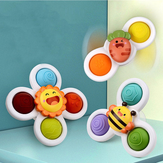 Spin & Play Baby Spinner Toy Set – Sensory Suction Toy