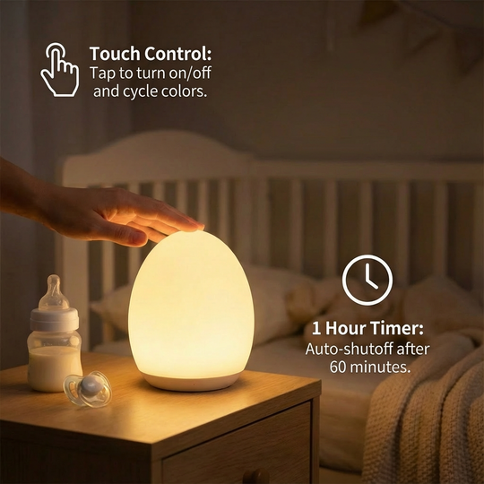 SoftShell Night Light – Soft Silicone Lamp for Kids & Toddlers