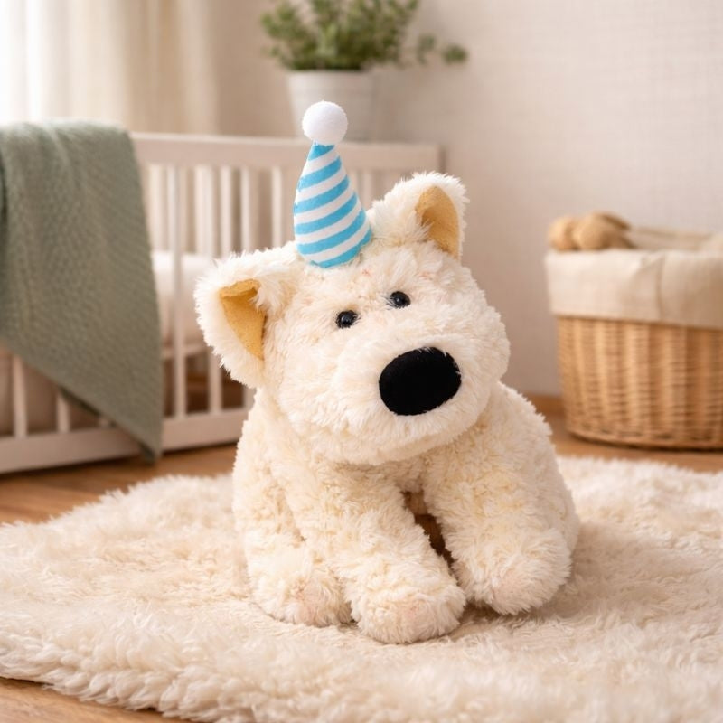 Adam Birthday Doggy Plush Toy – Soft Stuffed Animal for Kids