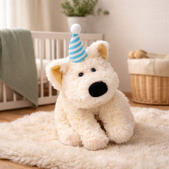 Adam Birthday Doggy Plush Toy – Soft Stuffed Animal for Kids