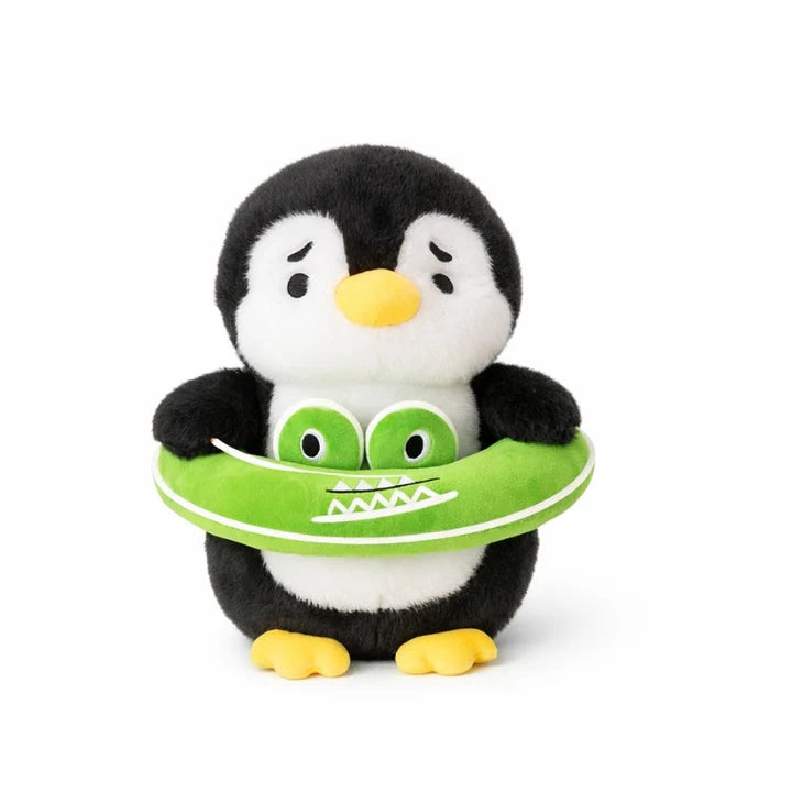Felix Red Flower Penguin Plush Toy – Soft Stuffed Toy for Kids & Toddlers