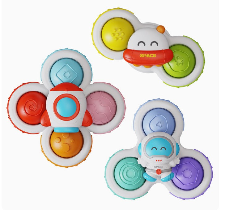 Spin & Play Baby Spinner Toy Set – Sensory Suction Toy