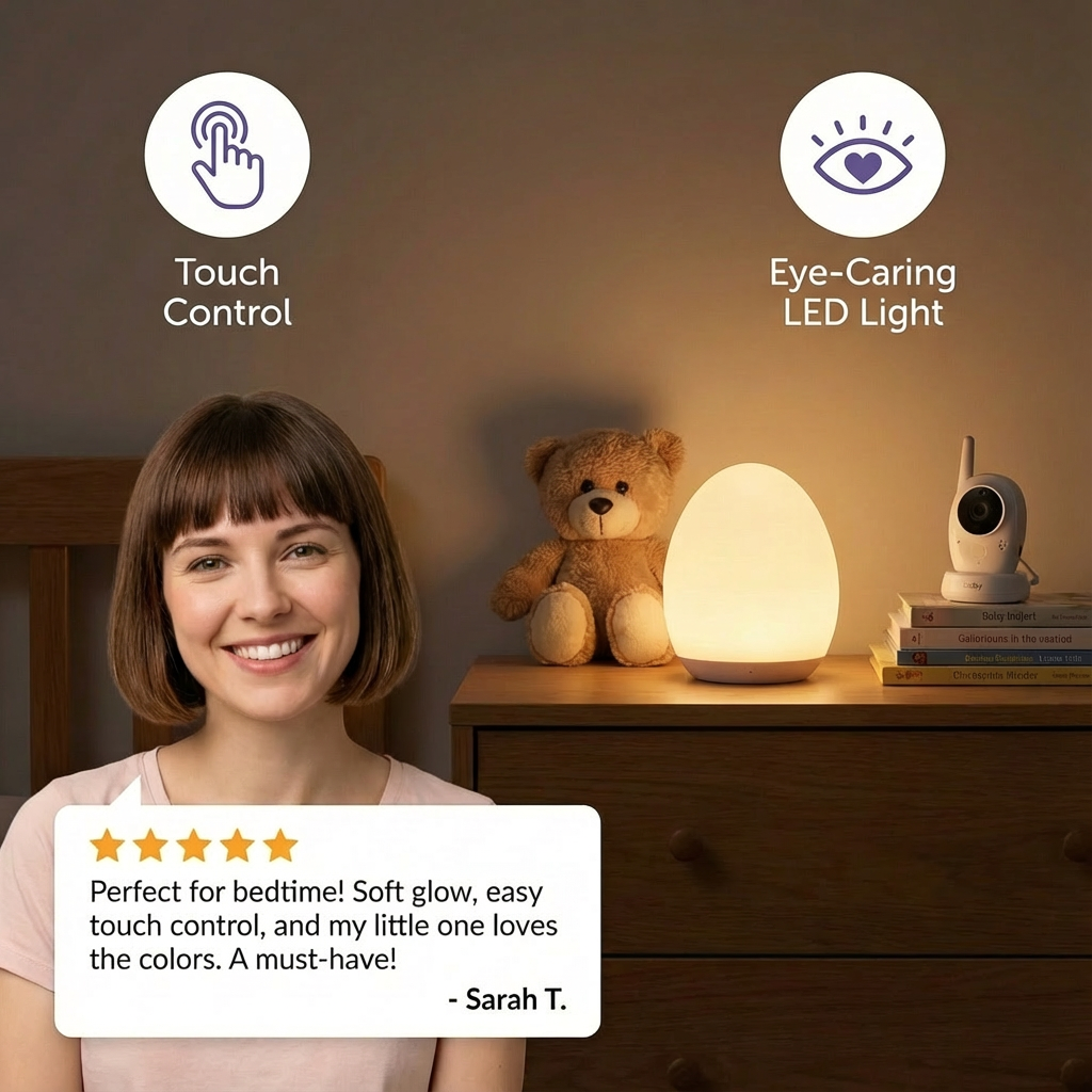 SoftShell Night Light – Soft Silicone Lamp for Kids & Toddlers