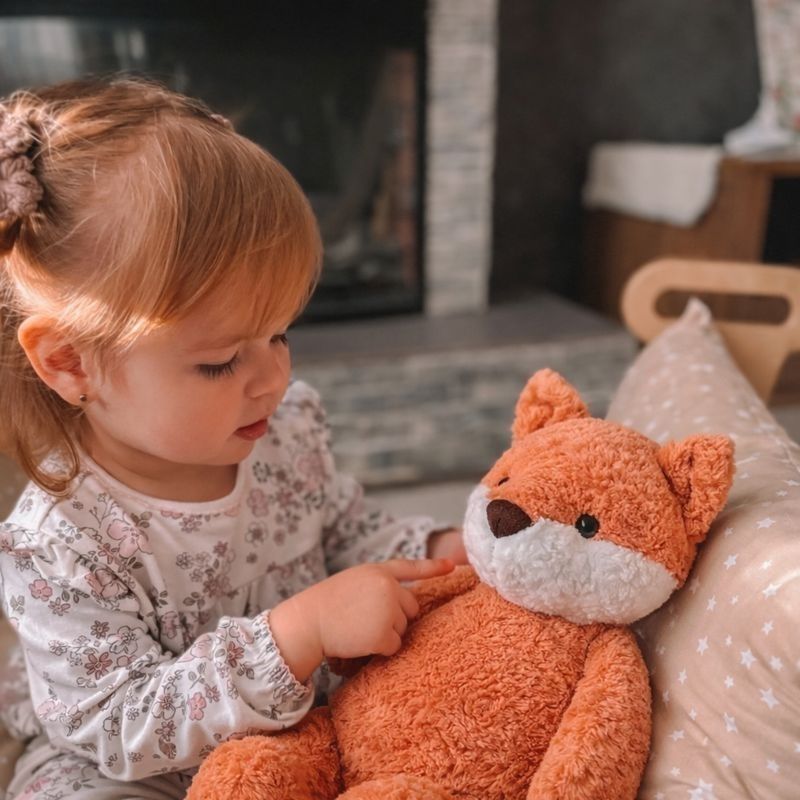 Célia Sitting Orange Fox Plush Toy — Kids Toy