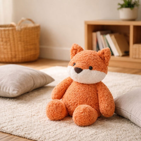 Célia Sitting Orange Fox Plush Toy — Kids Toy