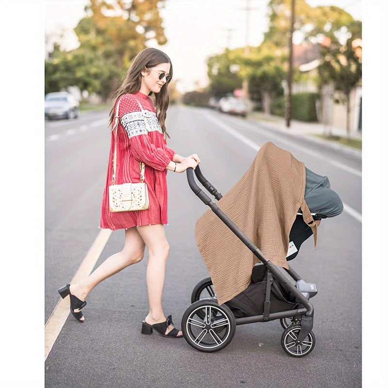 NurtureCover Breathable Cotton Breastfeeding Cover – Lightweight Nursing Shawl