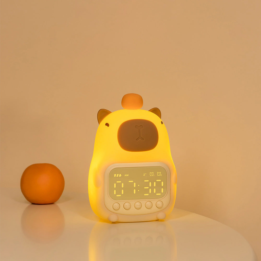 CapyTime Night Light Alarm Clock – Night Lamp for Kids & Toddlers