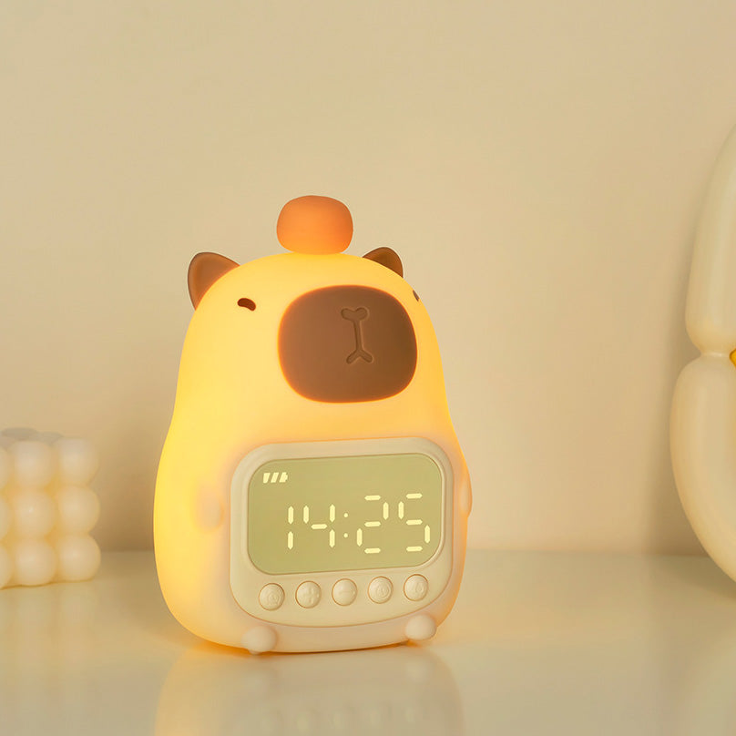 CapyTime Night Light Alarm Clock – Night Lamp for Kids & Toddlers
