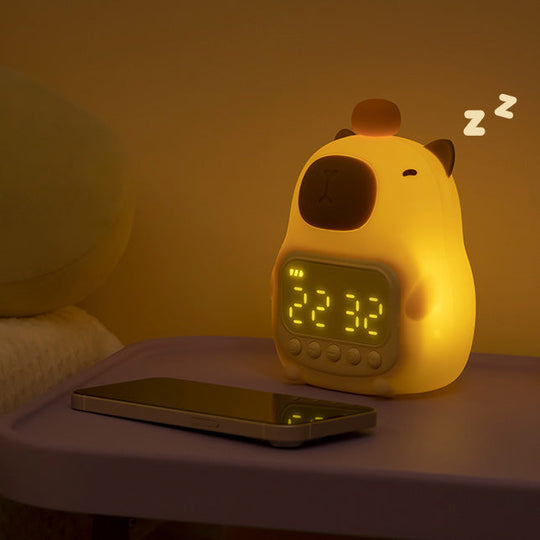 CapyTime Night Light Alarm Clock – Night Lamp for Kids & Toddlers