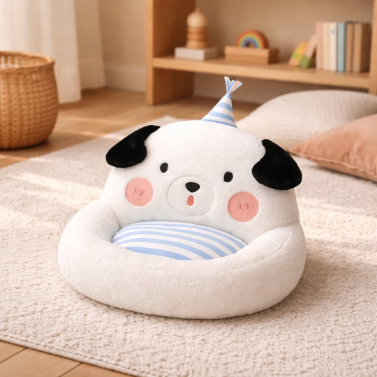 Ekaterina Party Dog Cushion Plush Toy – Soft Stuffed Animal for Kids