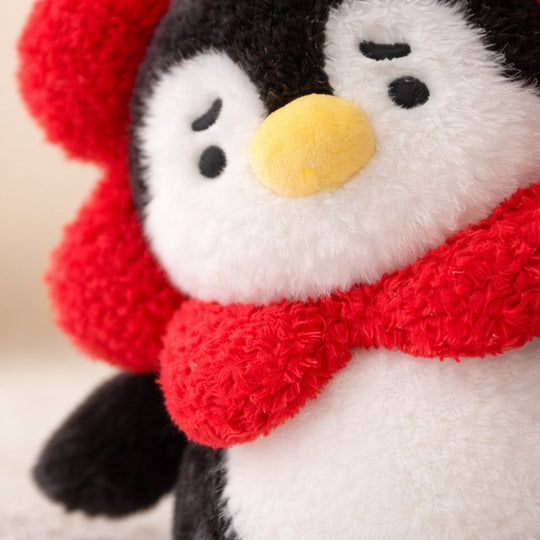 Felix Red Flower Penguin Plush Toy – Soft Stuffed Toy for Kids & Toddlers