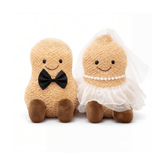 Gilena Newlywed Peanut Plush Toy – Soft Stuffed Toy for Kids & Toddlers