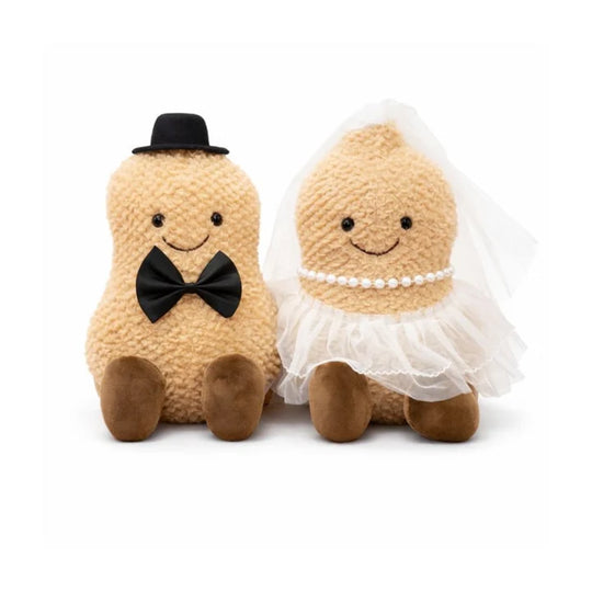 Gilena Newlywed Peanut Plush Toy – Soft Stuffed Toy for Kids & Toddlers
