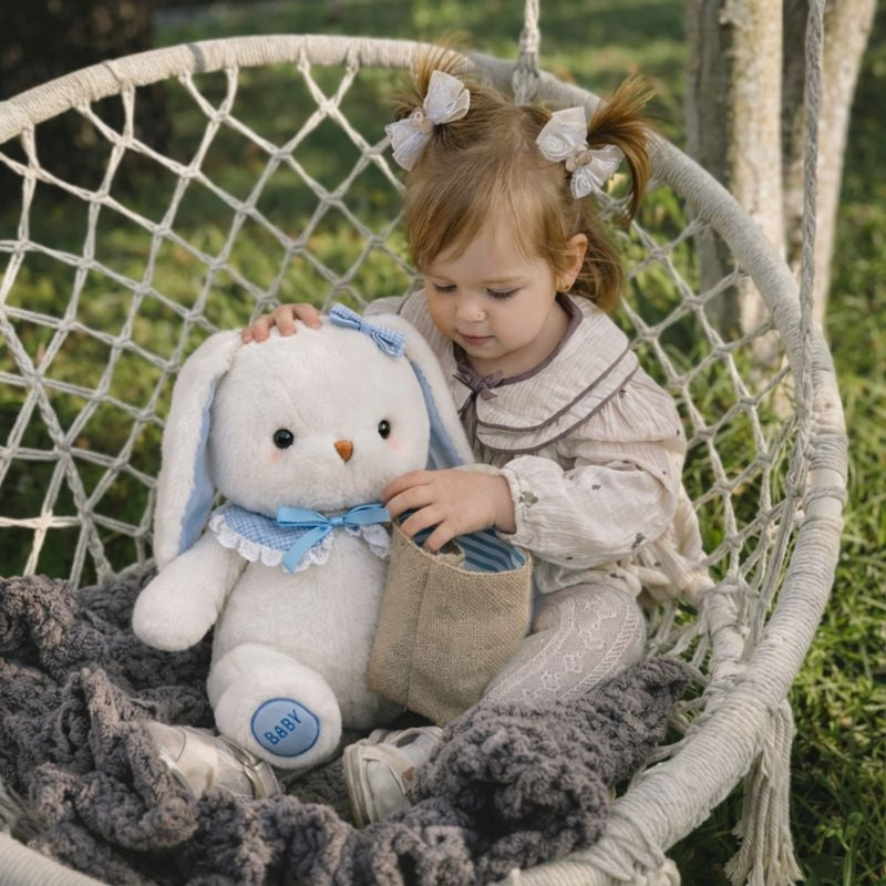 Isabel Blue Bib Bunny Plush Toy – Soft Stuffed Animal for Kids
