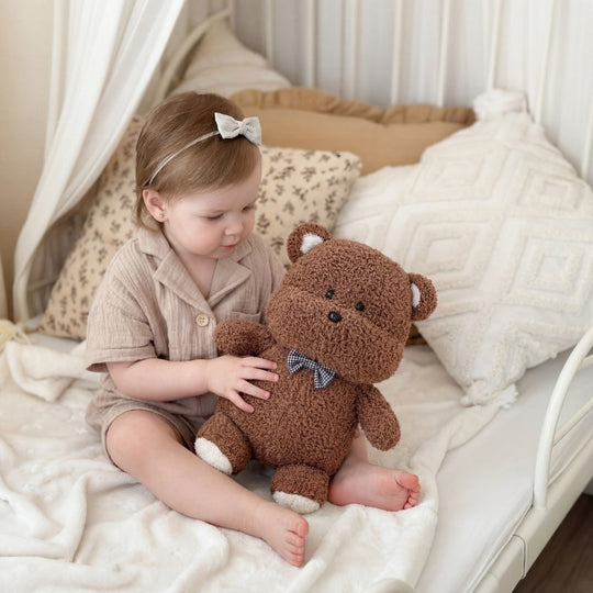Kian Mocha Bear Plush Toy – Soft Stuffed Bear for Babies & Toddlers