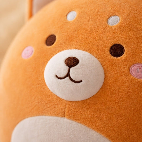 Kivi Round Shiba Plush Toy – Soft Stuffed Animal for Kids