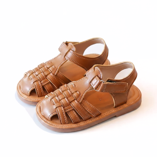 SunnyStrides – Lightweight Velcro Woven Sandals