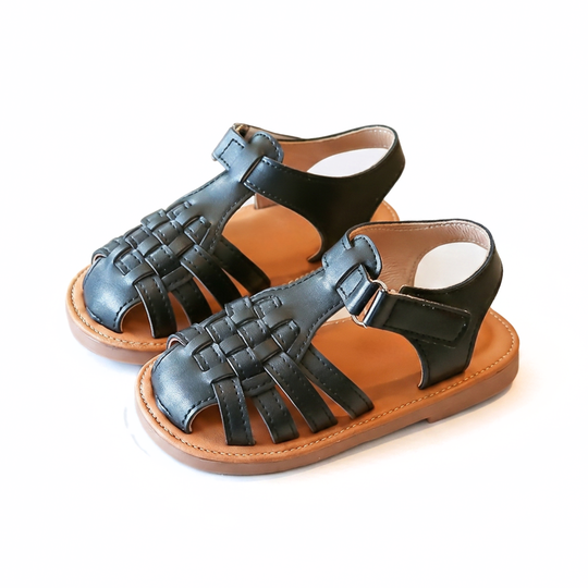 SunnyStrides – Lightweight Velcro Woven Sandals