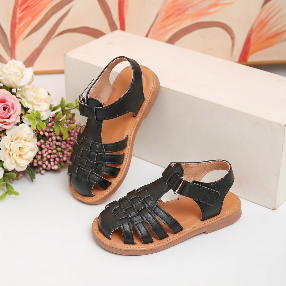 SunnyStrides – Lightweight Velcro Woven Sandals