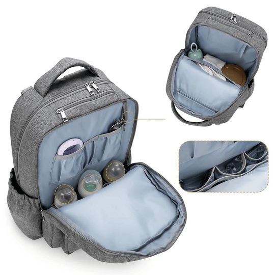 UrbanParent XL Nappy Backpack with Thermal Pockets – Stylish Baby Bag