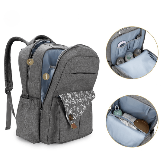 UrbanParent XL Nappy Backpack with Thermal Pockets – Stylish Baby Bag