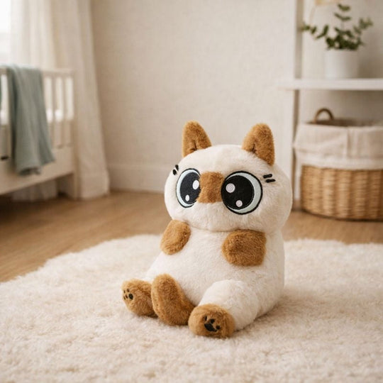 Madeleine Siamese Cat Plush Toy – Soft Stuffed Cat for Babies & Toddlers
