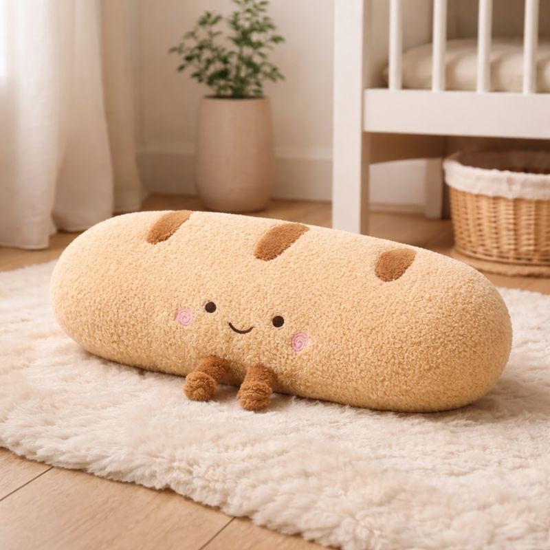 Marina Baguette Bread Pillow – Soft Stuffed Cushion for Kids