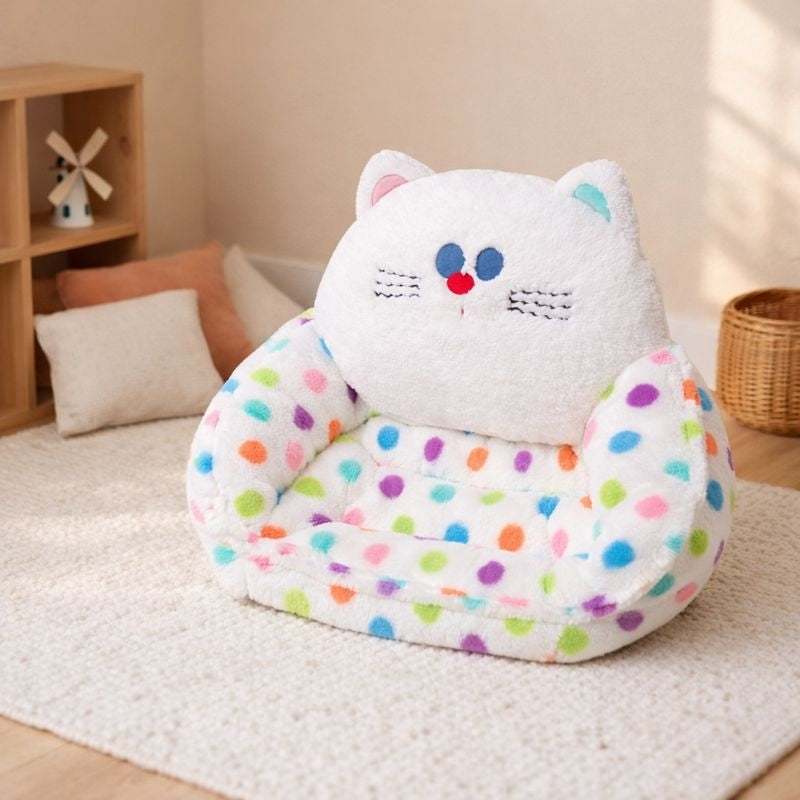 Monica Polka Pet Cushion Plush Toy – Soft Stuffed Animal for Babies & Toddlers
