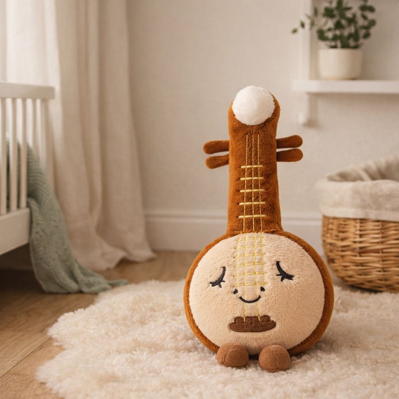 Oda  Round Guitar Plushie —Stuffed Kids Toy